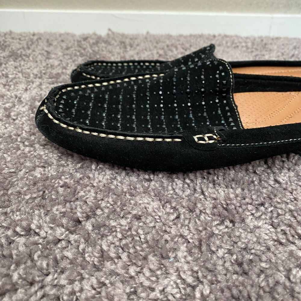 BARETRAPS Orvyn Black Leather Bejeweled Beaded Slip-On Mules Size 8 - Picture 8 of 14